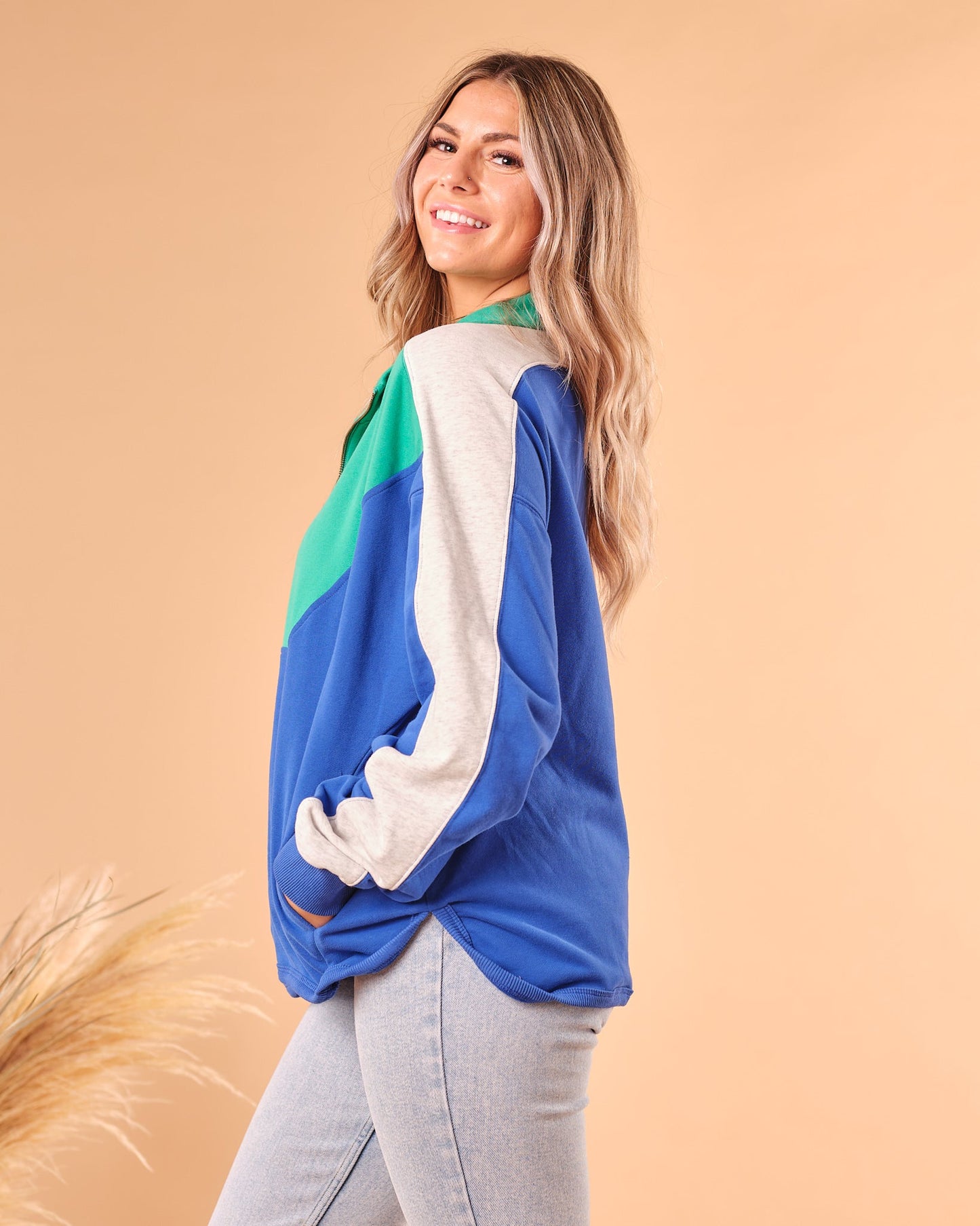 *Pre Order Vintage Colour Block Sweatshirt