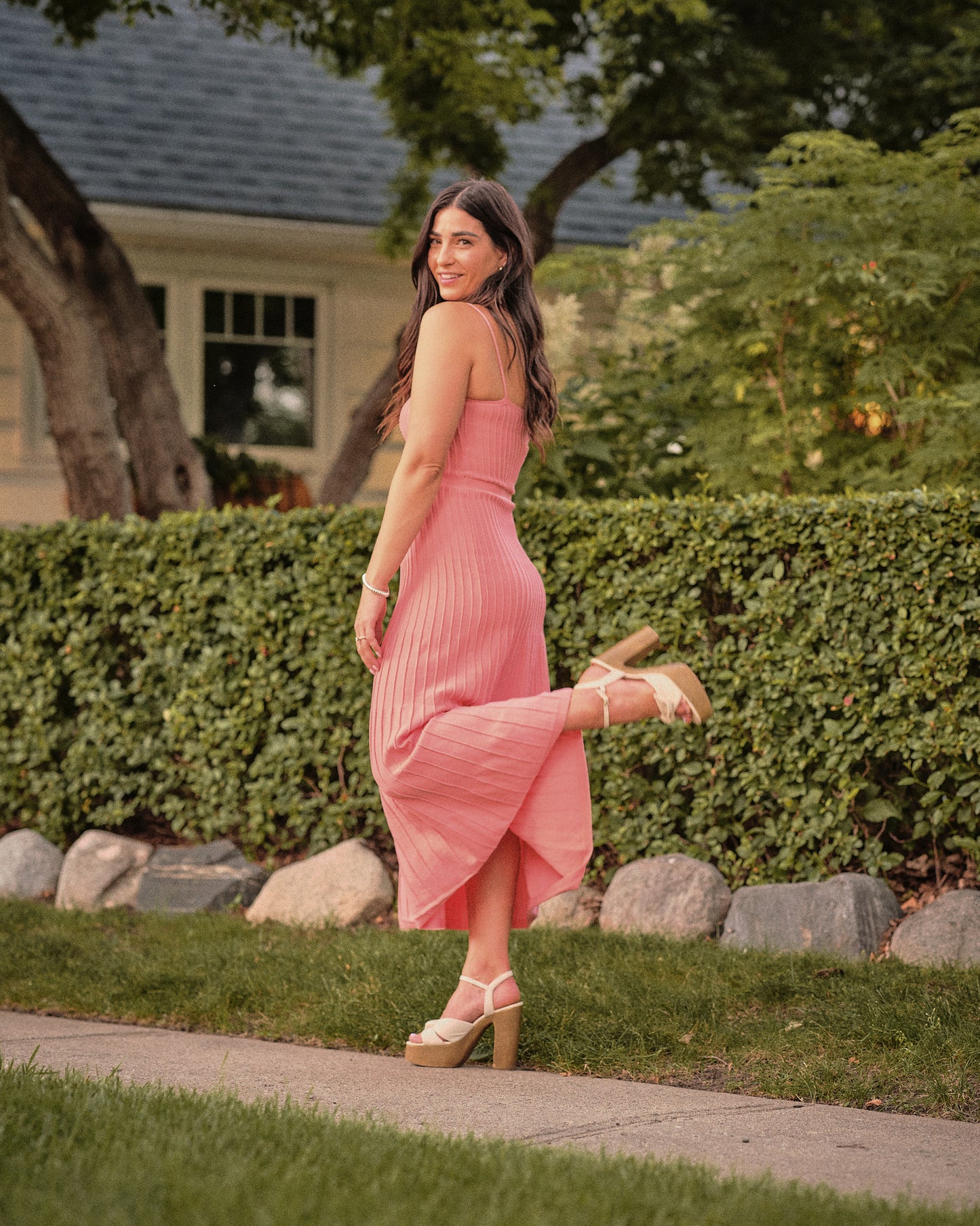 Coral Dreams Knit Dress