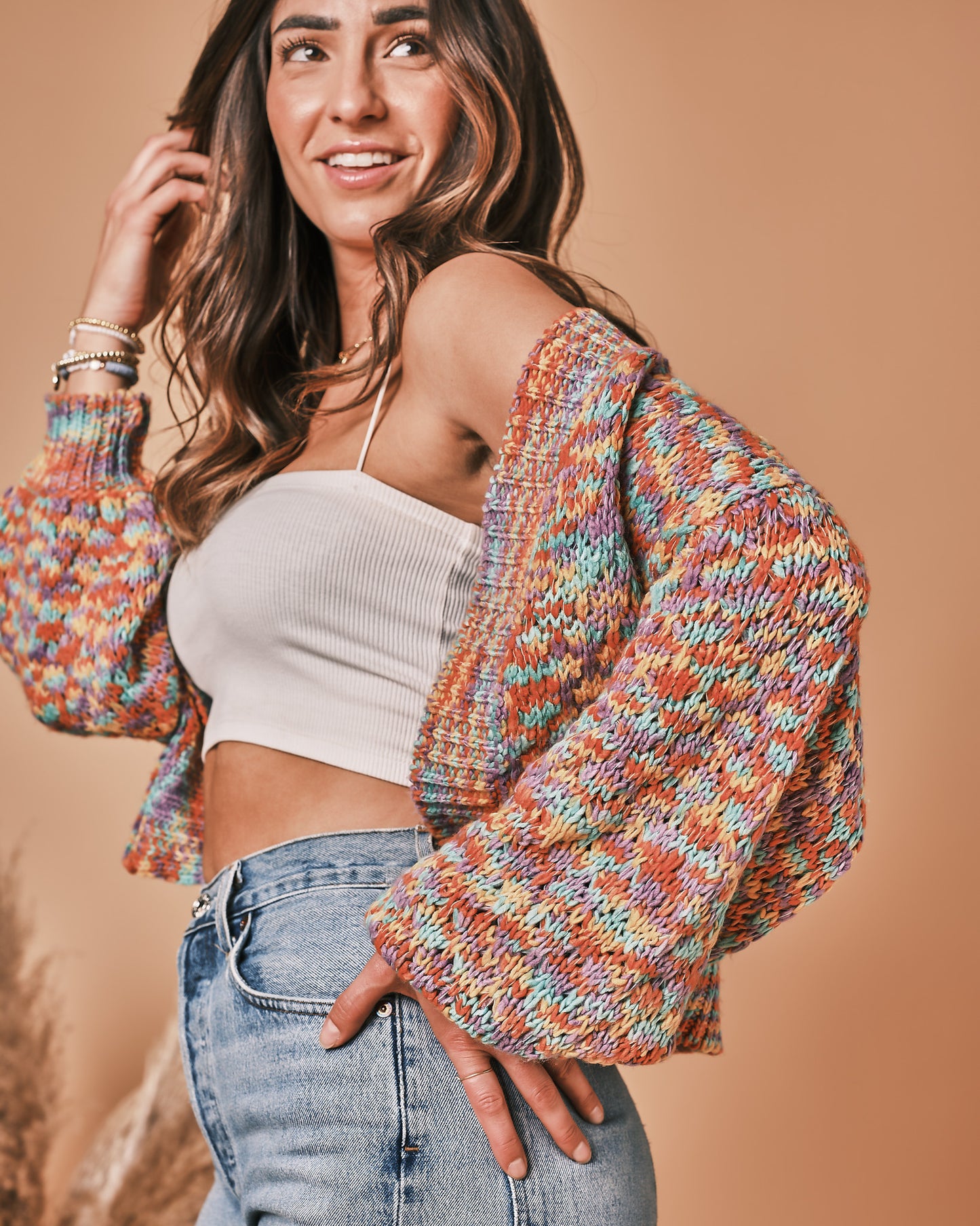 Confetti Cropped Cardi